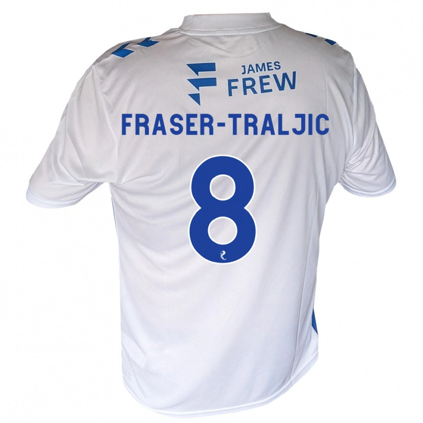 Danxen Kinderen Kali Fraser-Traljic #8 Koningsblauw Wit Thuisshirt Thuistenue 2026/27 T-Shirt België