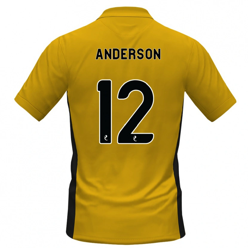 Danxen Kinderen Rhys Anderson #12 Oranje Zwart Thuisshirt Thuistenue 2026/27 T-Shirt België
