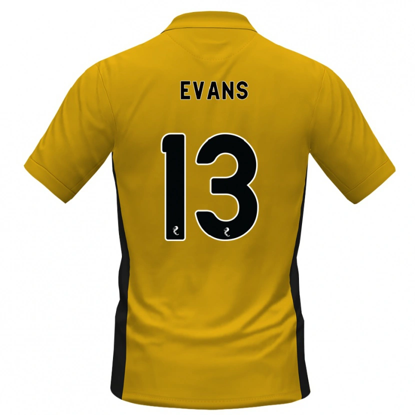 Danxen Kinderen Lauren Evans #13 Oranje Zwart Thuisshirt Thuistenue 2026/27 T-Shirt België