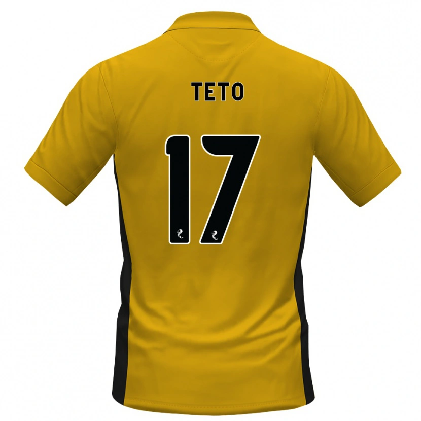 Danxen Kinderen Aphelele Teto #17 Oranje Zwart Thuisshirt Thuistenue 2026/27 T-Shirt België