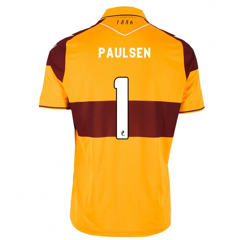 Danxen Kinderen Alex Paulsen #1 Kastanjebruin Oranje Thuisshirt Thuistenue 2026/27 T-Shirt België