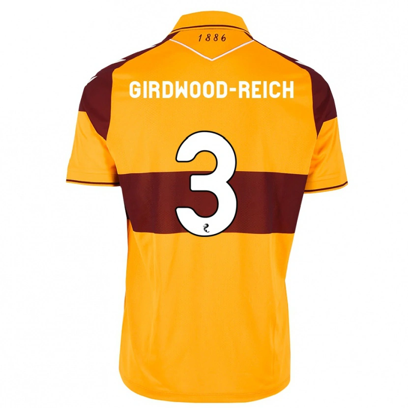 Danxen Kinderen Jake Girdwood-Reich #3 Kastanjebruin Oranje Thuisshirt Thuistenue 2026/27 T-Shirt België
