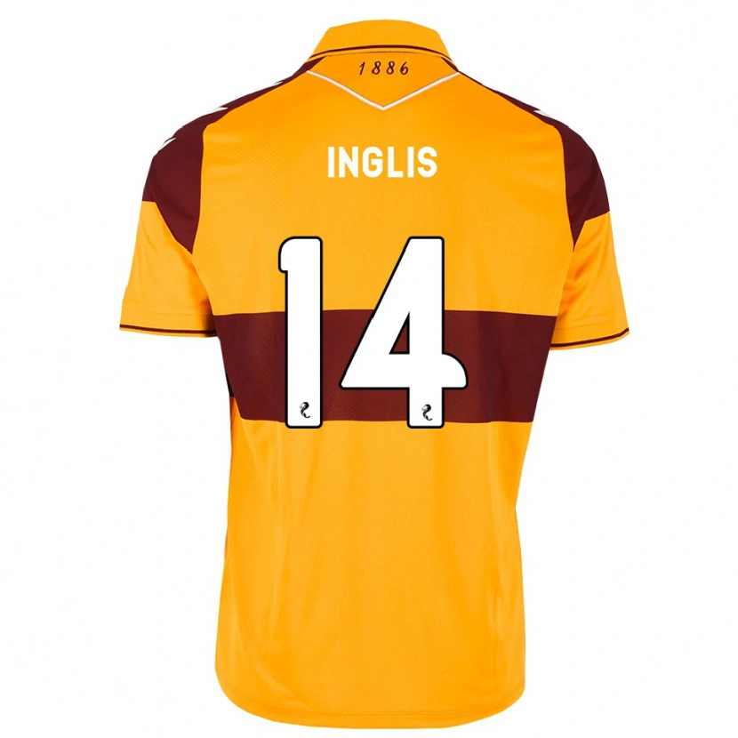 Danxen Kinderen Gill Inglis #14 Kastanjebruin Oranje Thuisshirt Thuistenue 2026/27 T-Shirt België