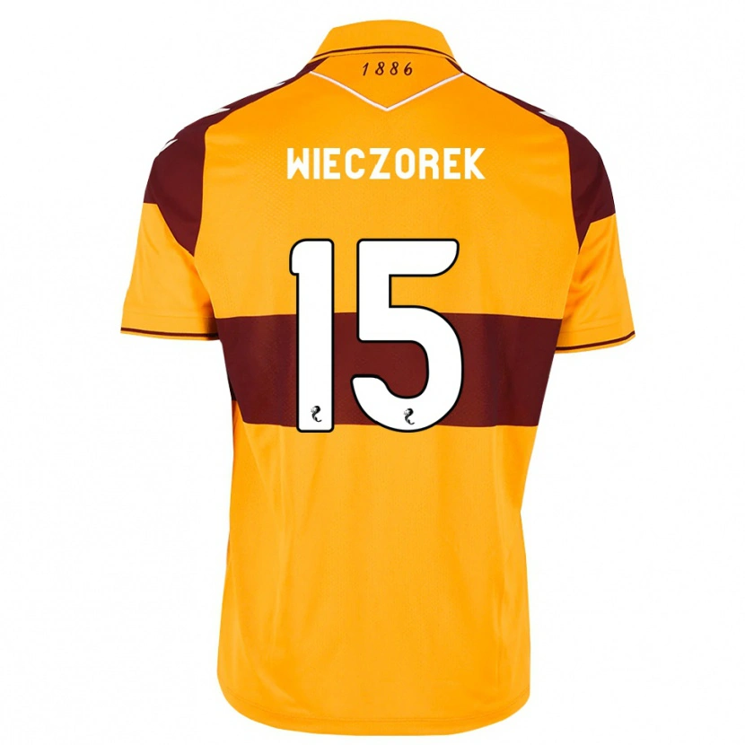 Danxen Kinderen Olivier Wieczorek #15 Kastanjebruin Oranje Thuisshirt Thuistenue 2026/27 T-Shirt België