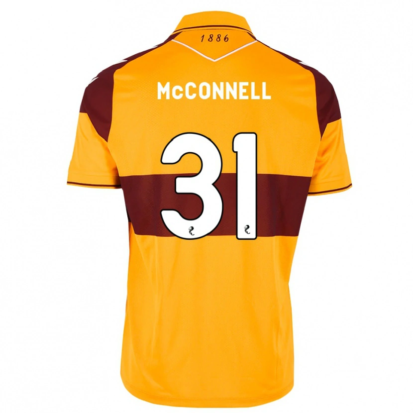 Danxen Kinderen Jack Mcconnell #31 Kastanjebruin Oranje Thuisshirt Thuistenue 2026/27 T-Shirt België