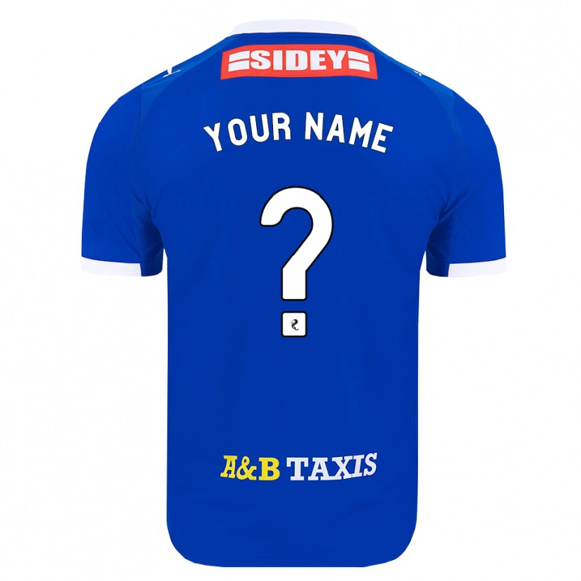 Danxen Kinderen Uw Naam #0 Blauw Rood Geel Thuisshirt Thuistenue 2026/27 T-Shirt België
