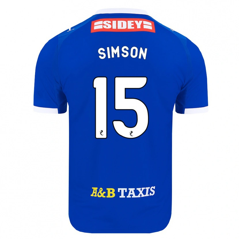 Danxen Kinderen Steffi Simson #15 Blauw Rood Geel Thuisshirt Thuistenue 2026/27 T-Shirt België