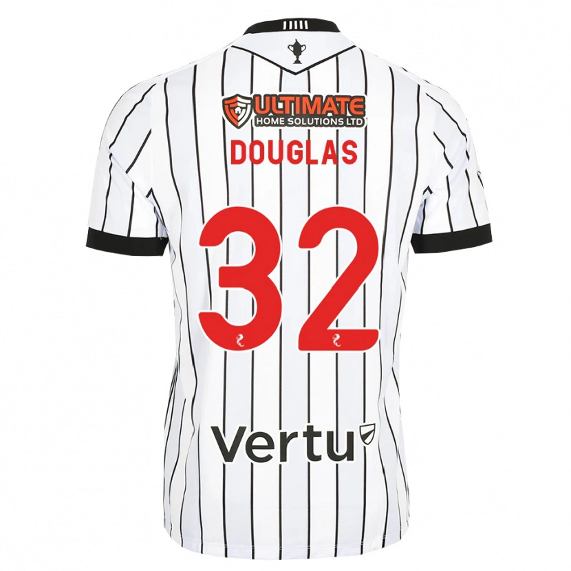 Danxen Kinderen Luke Douglas #32 Wit Zwart Rood Thuisshirt Thuistenue 2026/27 T-Shirt België
