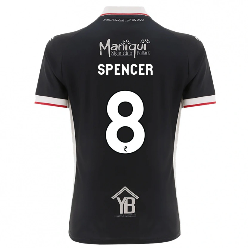 Danxen Kinderen Brad Spencer #8 Zwart Wit Rood Thuisshirt Thuistenue 2026/27 T-Shirt België
