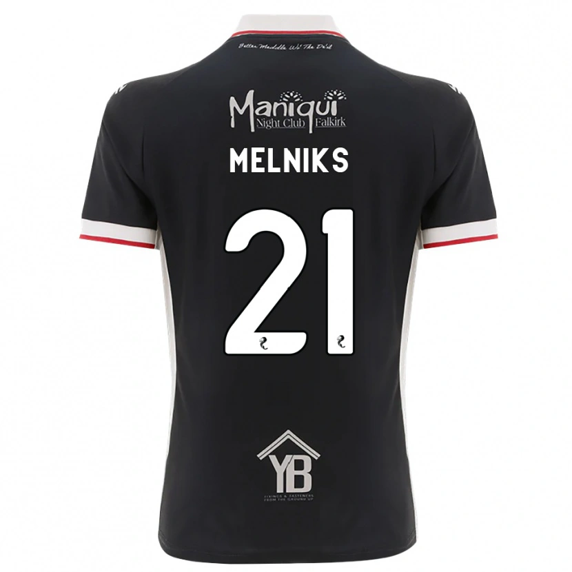 Danxen Kinderen Deniss Melniks #21 Zwart Wit Rood Thuisshirt Thuistenue 2026/27 T-Shirt België