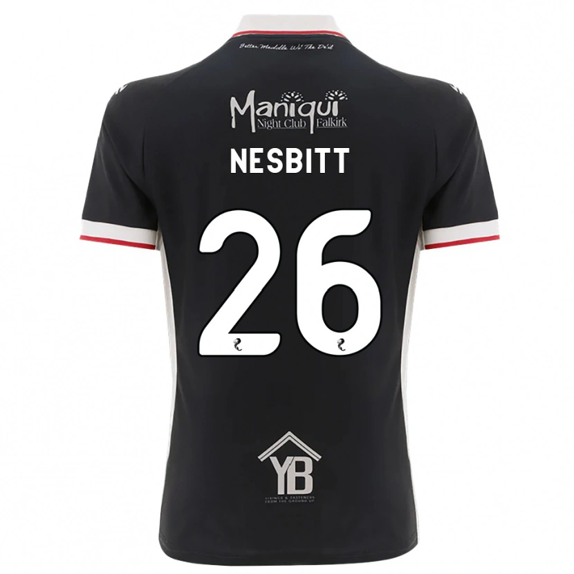 Danxen Kinderen Aidan Nesbitt #26 Zwart Wit Rood Thuisshirt Thuistenue 2026/27 T-Shirt België