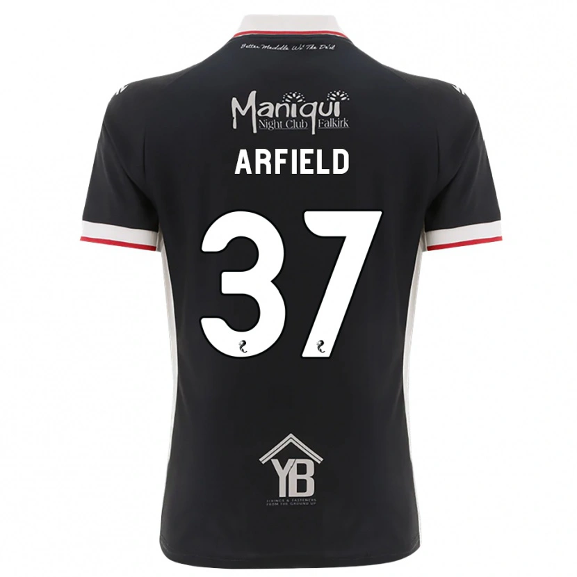 Danxen Kinderen Scott Arfield #37 Zwart Wit Rood Thuisshirt Thuistenue 2026/27 T-Shirt België