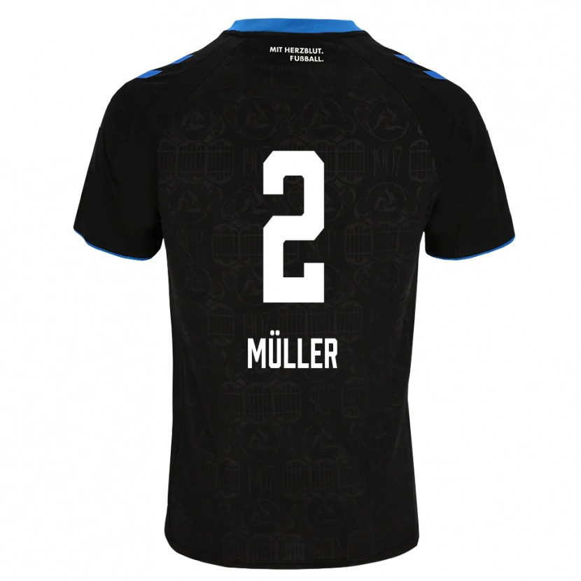 Danxen Kinderen Ruben Müller #2 Zwart Wit Rood Thuisshirt Thuistenue 2026/27 T-Shirt België