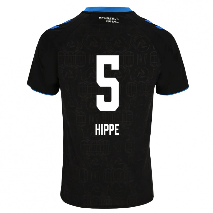 Danxen Kinderen Maximilian Hippe #5 Zwart Wit Rood Thuisshirt Thuistenue 2026/27 T-Shirt België
