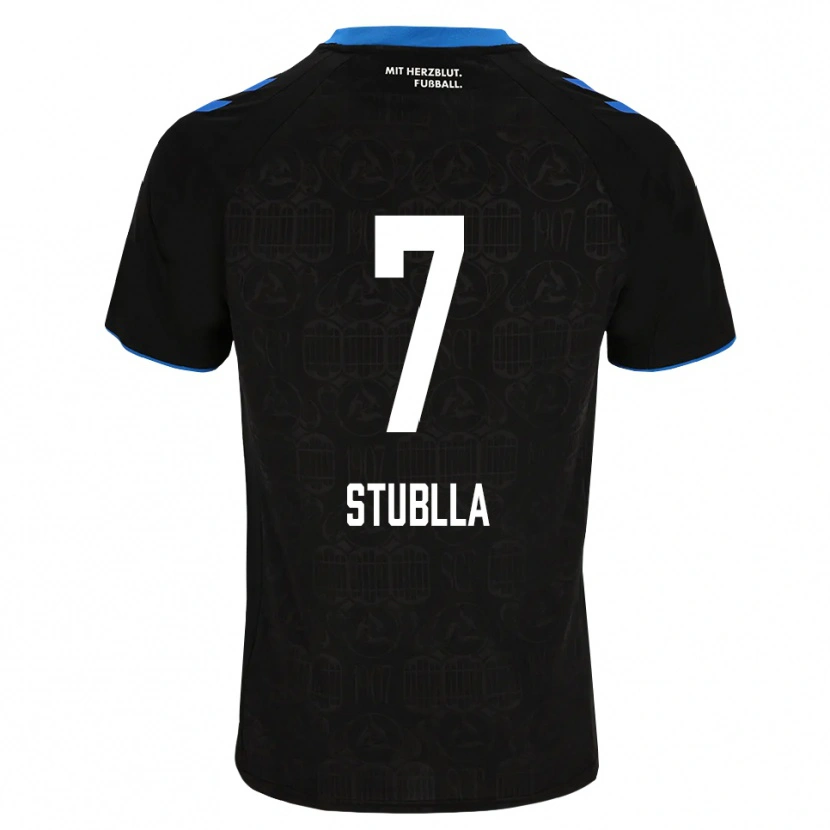 Danxen Kinderen Shkrep Stublla #7 Zwart Wit Rood Thuisshirt Thuistenue 2026/27 T-Shirt België