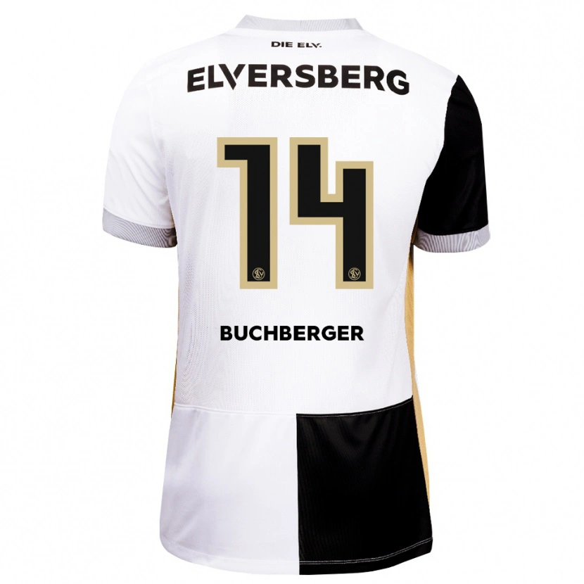 Danxen Kinderen Jonas Buchberger #14 Zwart Wit Bruin Thuisshirt Thuistenue 2026/27 T-Shirt België