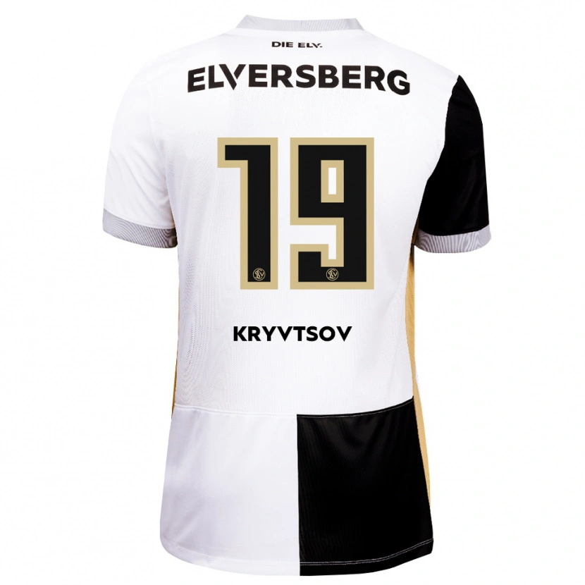 Danxen Kinderen Nikita Kryvtsov #19 Zwart Wit Bruin Thuisshirt Thuistenue 2026/27 T-Shirt België