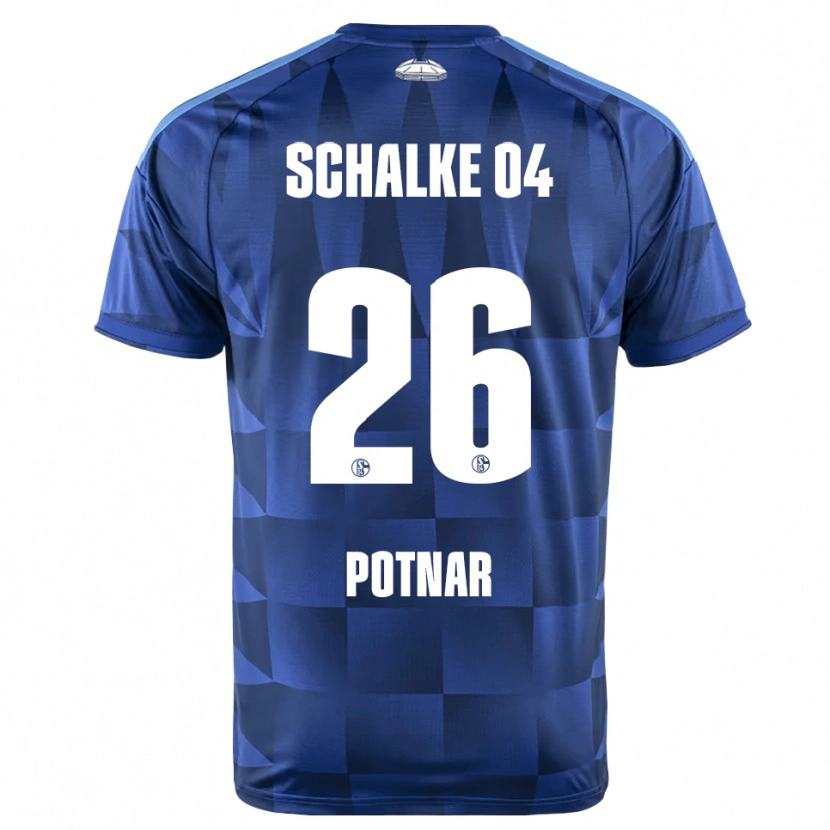 Danxen Kinderen Bojan Potnar #26 Donkerblauw Geel Wit Thuisshirt Thuistenue 2026/27 T-Shirt België