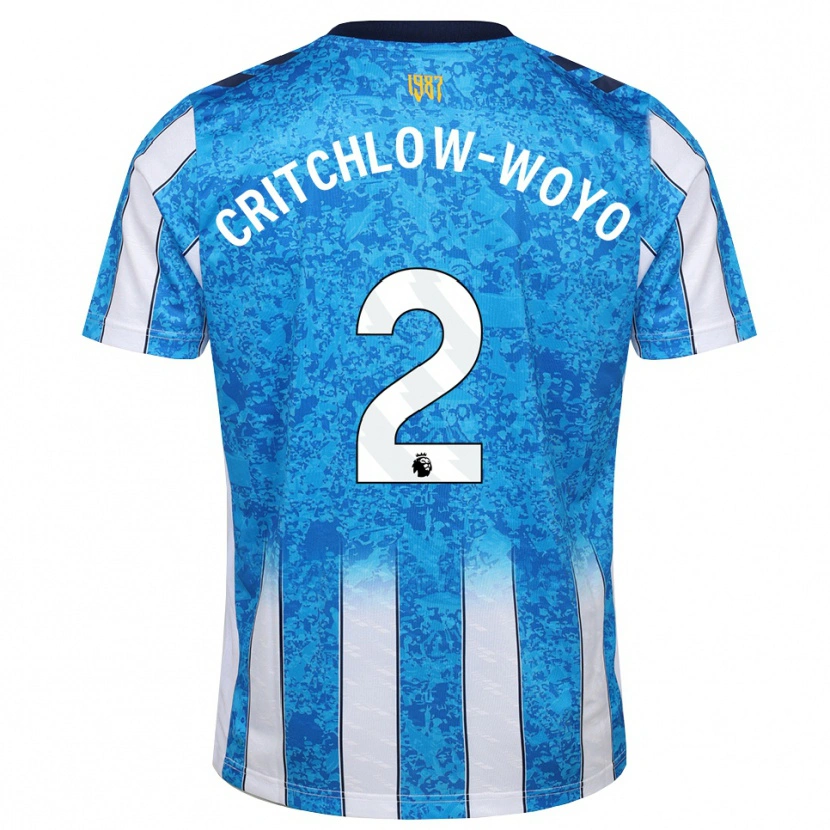 Danxen Kinderen Tionne Critchlow-Woyo #2 Wit Blauw Oranje Thuisshirt Thuistenue 2026/27 T-Shirt België
