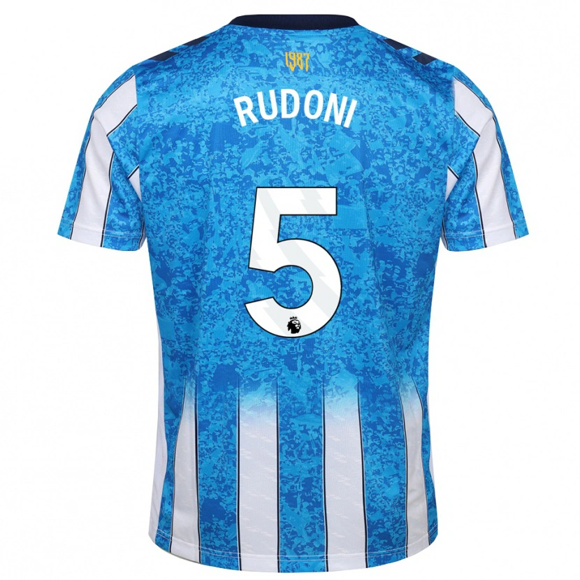 Danxen Kinderen Jack Rudoni #5 Wit Blauw Oranje Thuisshirt Thuistenue 2026/27 T-Shirt België