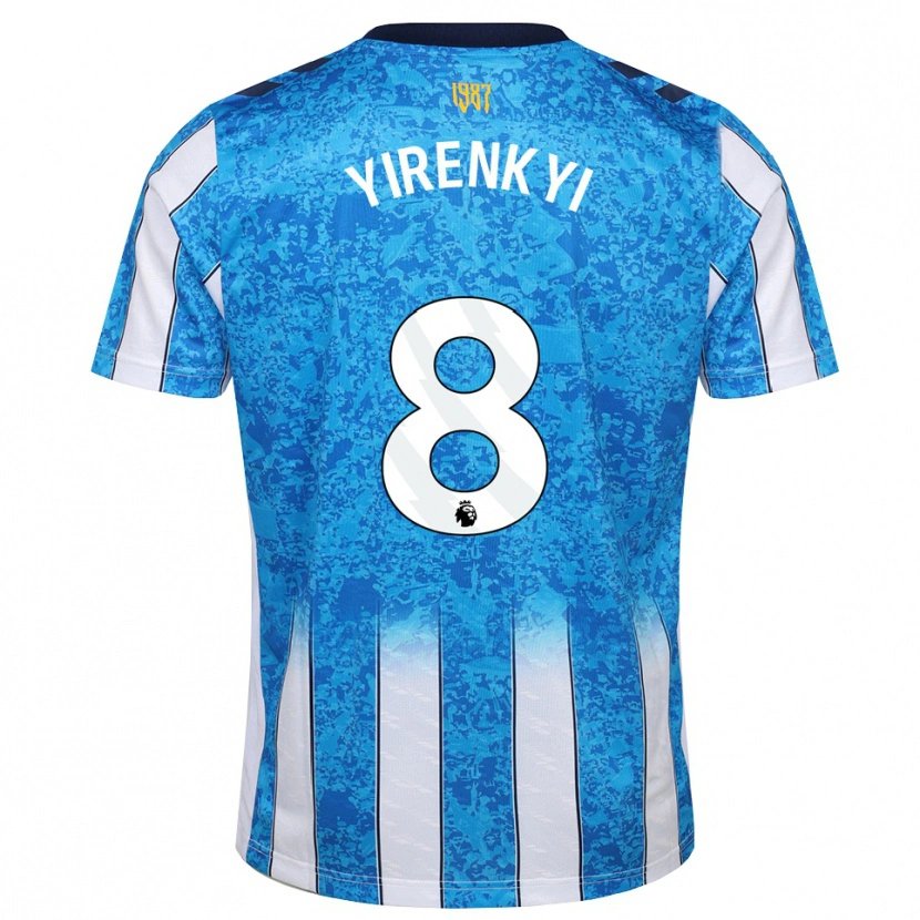 Danxen Kinderen Caleb Yirenkyi #8 Wit Blauw Oranje Thuisshirt Thuistenue 2026/27 T-Shirt België