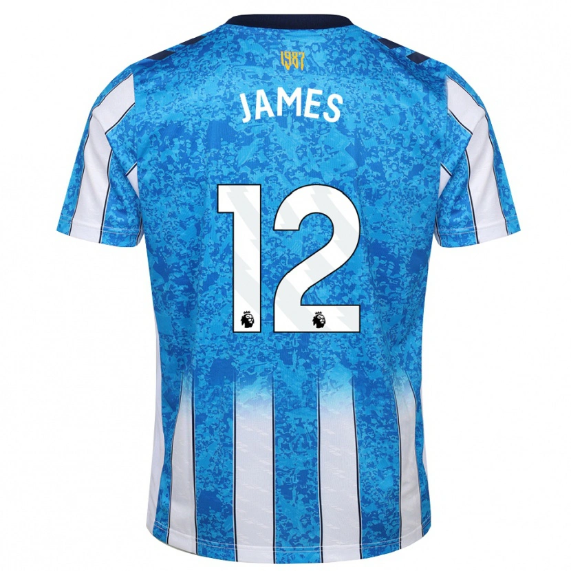 Danxen Kinderen Jack James #12 Wit Blauw Oranje Thuisshirt Thuistenue 2026/27 T-Shirt België