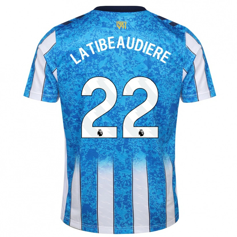 Danxen Kinderen Joel Latibeaudiere #22 Wit Blauw Oranje Thuisshirt Thuistenue 2026/27 T-Shirt België