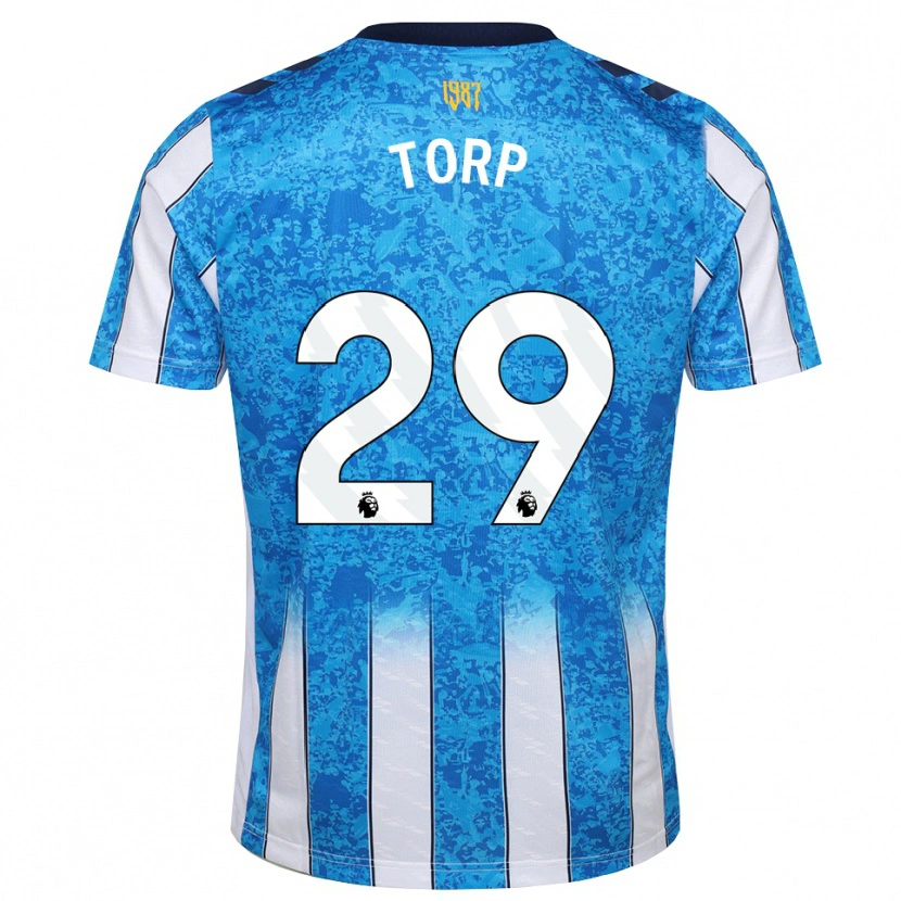 Danxen Kinderen Victor Torp #29 Wit Blauw Oranje Thuisshirt Thuistenue 2026/27 T-Shirt België