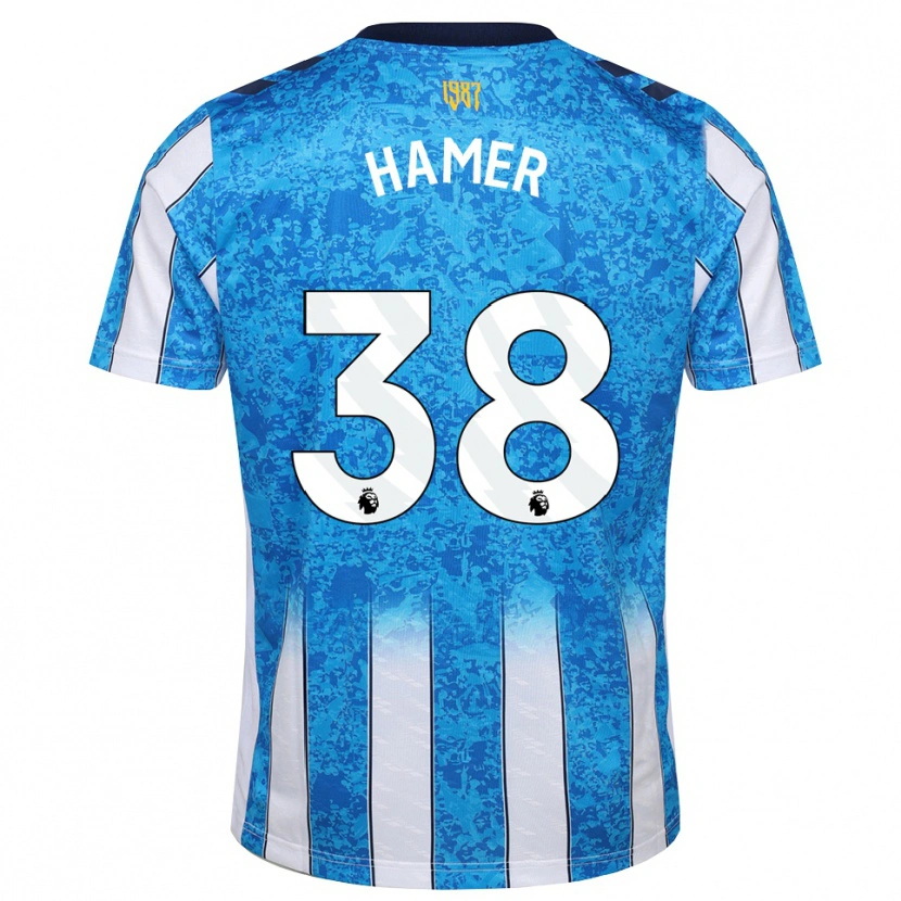 Danxen Kinderen Gustavo Hamer #38 Wit Blauw Oranje Thuisshirt Thuistenue 2026/27 T-Shirt België