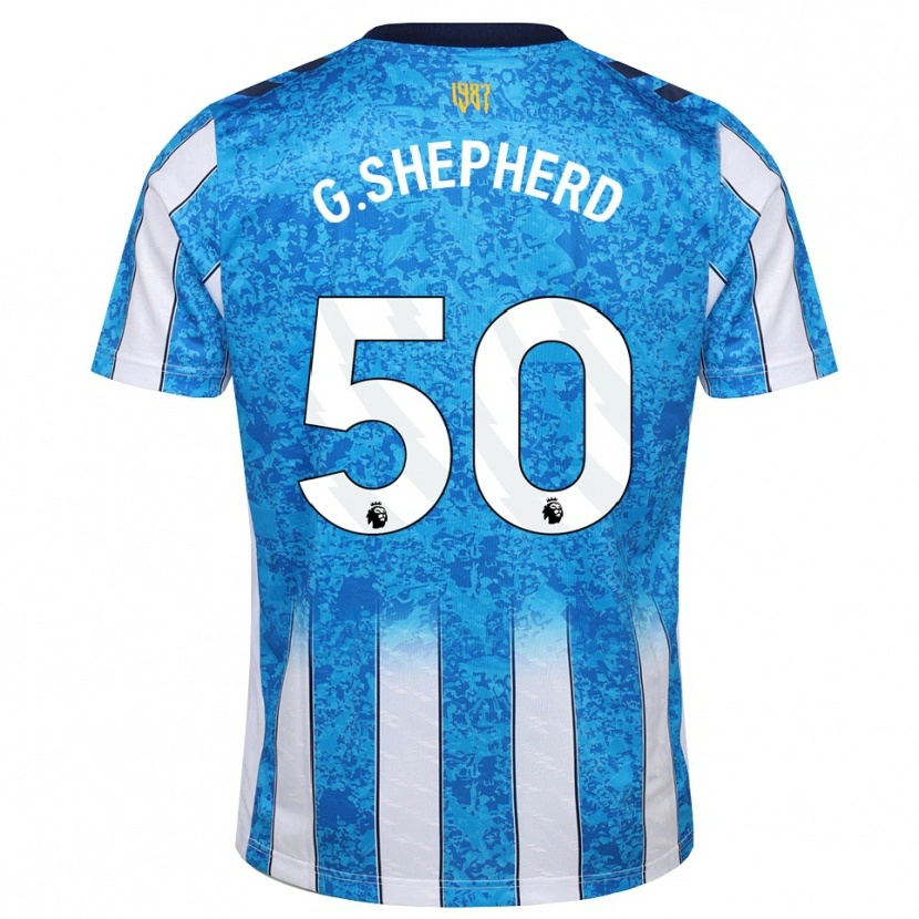 Danxen Kinderen George Shepherd #50 Wit Blauw Oranje Thuisshirt Thuistenue 2026/27 T-Shirt België