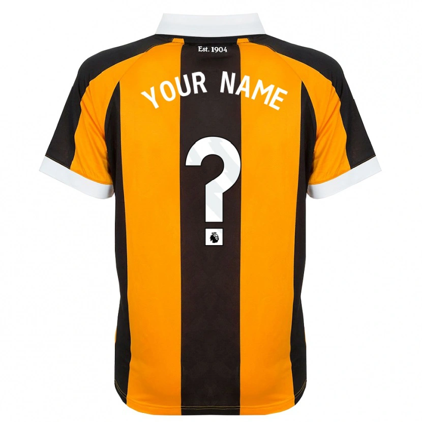 Danxen Kinderen Uw Naam #0 Oranje Zwart Wit Thuisshirt Thuistenue 2026/27 T-Shirt België
