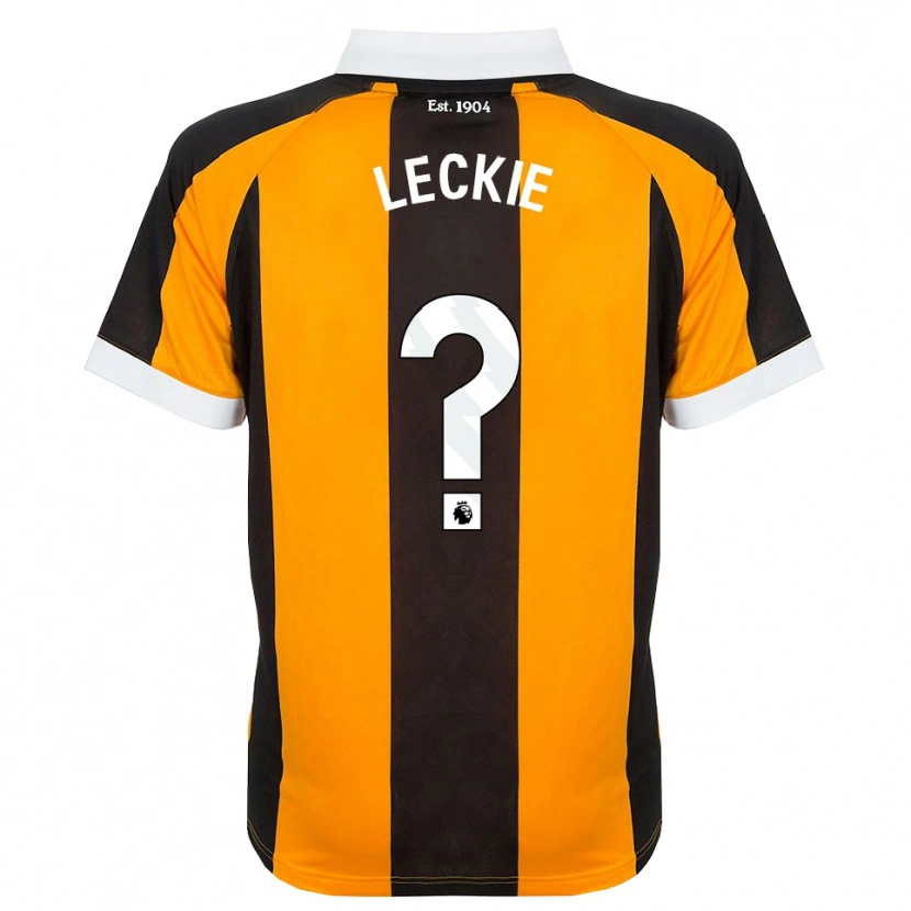 Danxen Kinderen Jack Leckie #0 Oranje Zwart Wit Thuisshirt Thuistenue 2026/27 T-Shirt België