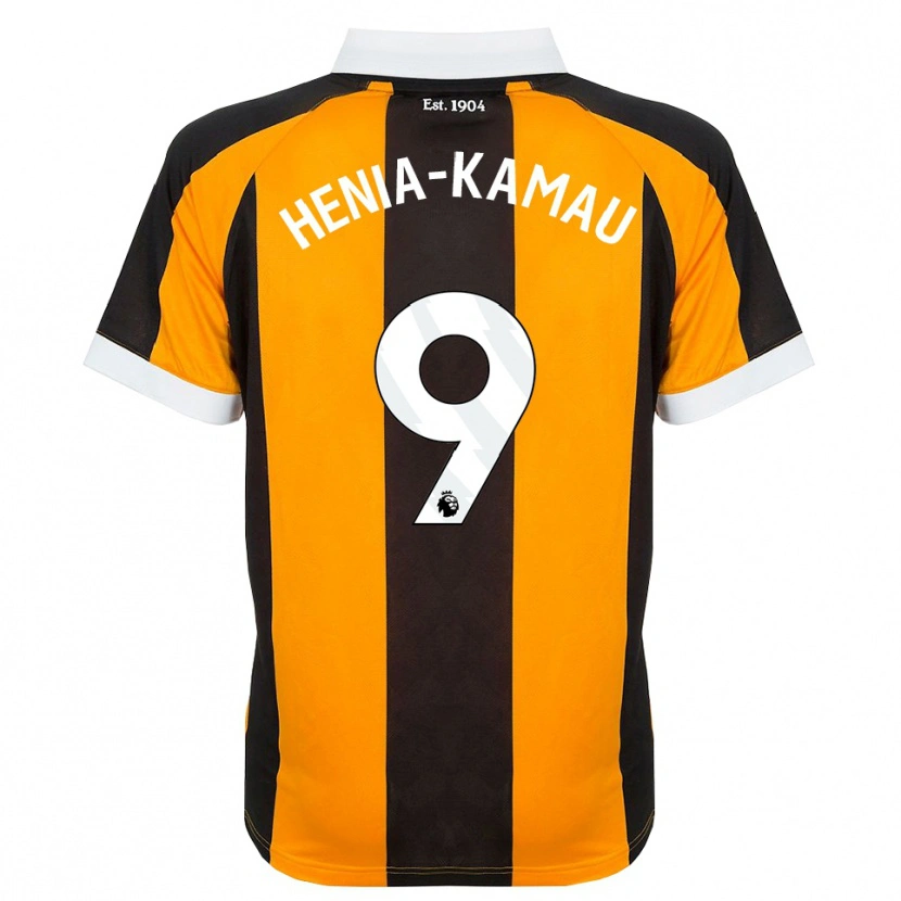 Danxen Kinderen Sammy Henia-Kamau #9 Oranje Zwart Wit Thuisshirt Thuistenue 2026/27 T-Shirt België