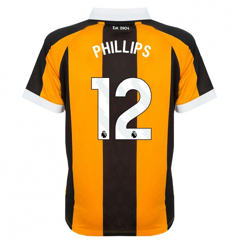 Danxen Kinderen Dillon Phillips #12 Oranje Zwart Wit Thuisshirt Thuistenue 2026/27 T-Shirt België