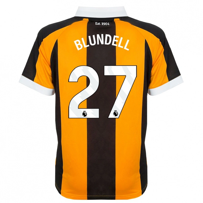 Danxen Kinderen Maddie Blundell #27 Oranje Zwart Wit Thuisshirt Thuistenue 2026/27 T-Shirt België