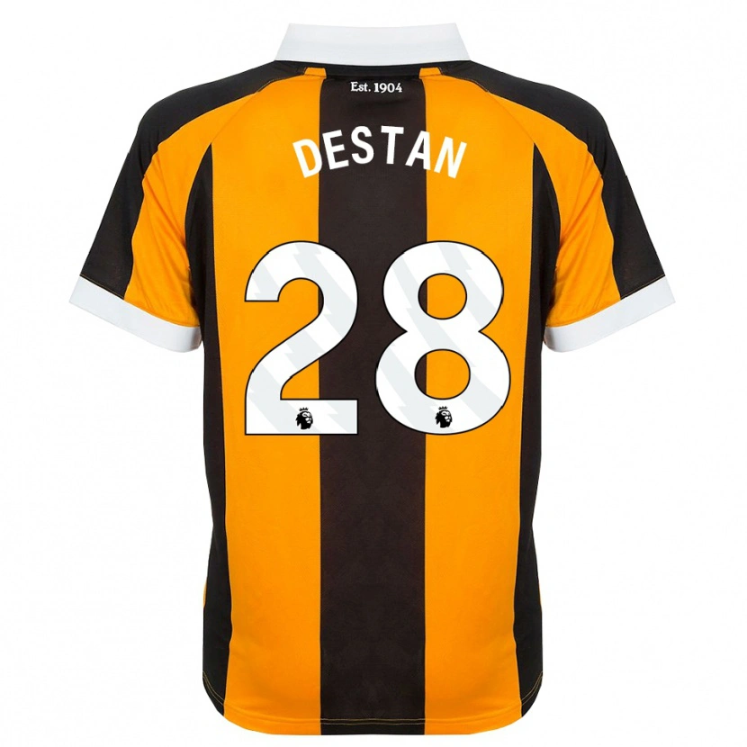 Danxen Kinderen Enis Destan #28 Oranje Zwart Wit Thuisshirt Thuistenue 2026/27 T-Shirt België
