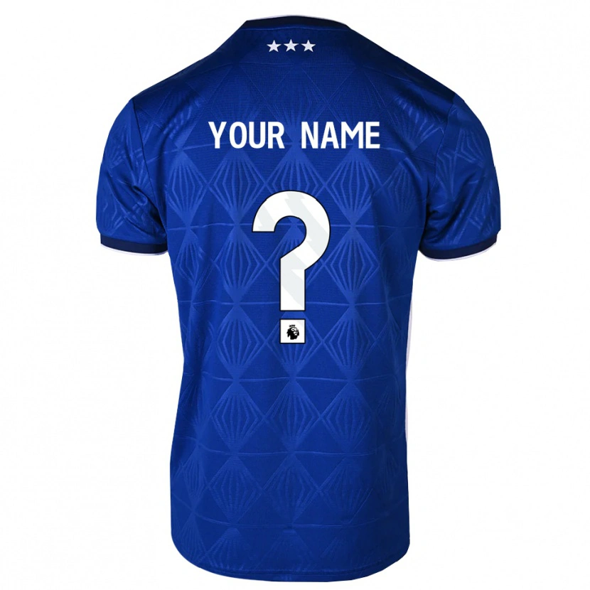 Danxen Kinderen Uw Naam #0 Mediumblue Wit Rood Thuisshirt Thuistenue 2026/27 T-Shirt België
