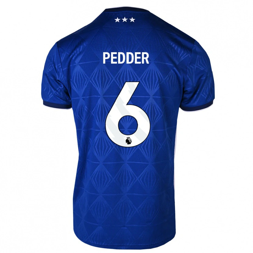 Danxen Kinderen Indiana Pedder #6 Mediumblue Wit Rood Thuisshirt Thuistenue 2026/27 T-Shirt België