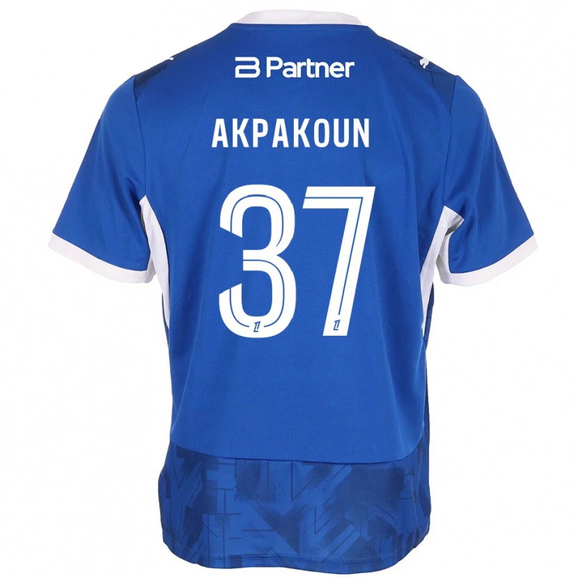 Danxen Kinderen Tom Akpakoun #37 Mediumblue Wit Thuisshirt Thuistenue 2026/27 T-Shirt België
