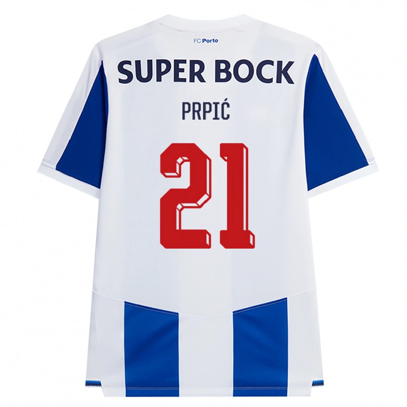 Danxen Kinderen Dominik Prpić #21 Blauw Wit Rood Thuisshirt Thuistenue 2026/27 T-Shirt België