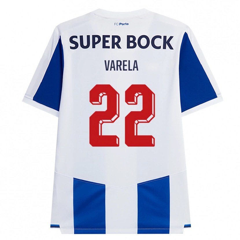 Danxen Kinderen Alan Varela #22 Blauw Wit Rood Thuisshirt Thuistenue 2026/27 T-Shirt België