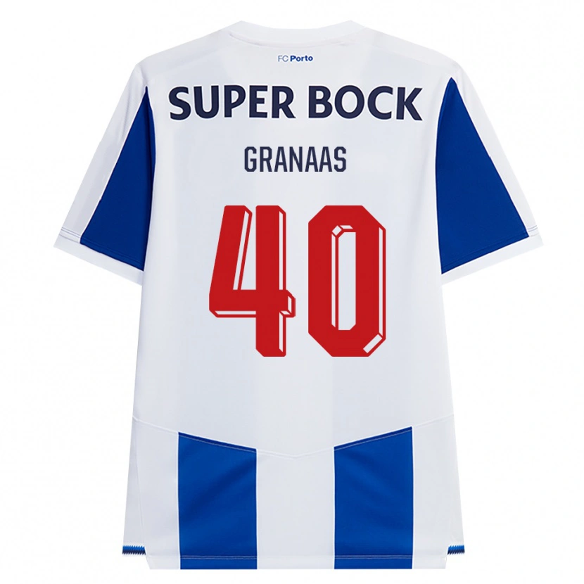 Danxen Kinderen Eirik Granaas #40 Blauw Wit Rood Thuisshirt Thuistenue 2026/27 T-Shirt België