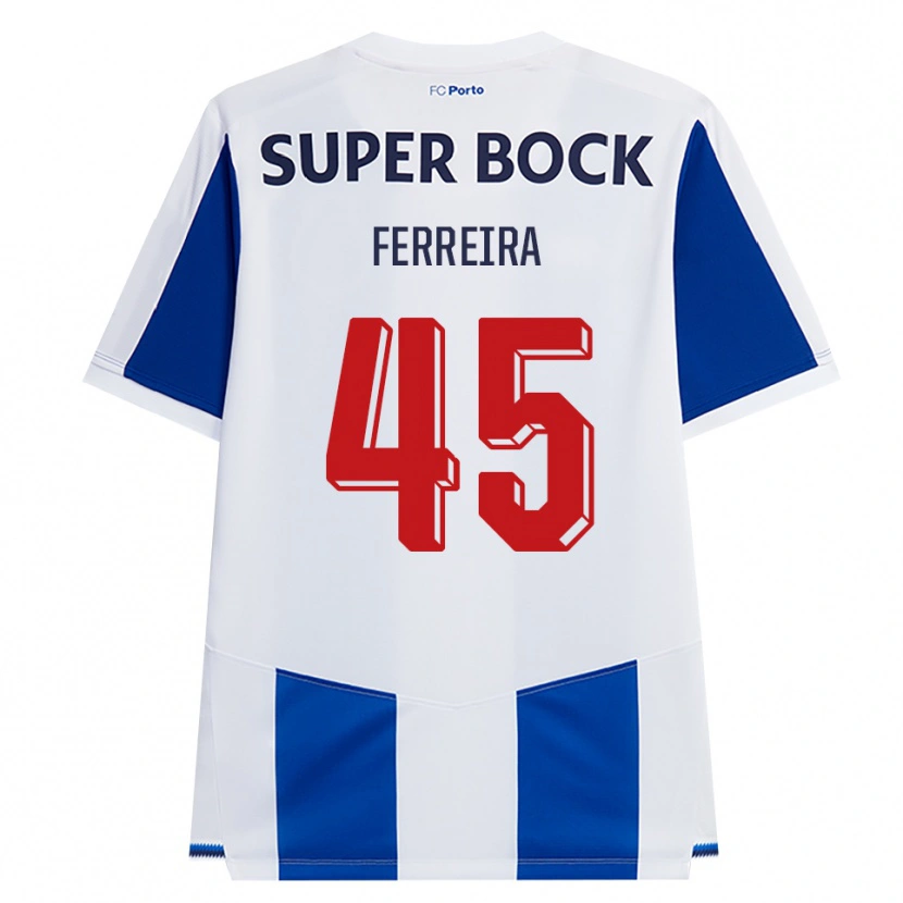 Danxen Kinderen Tiago Ferreira #45 Blauw Wit Rood Thuisshirt Thuistenue 2026/27 T-Shirt België
