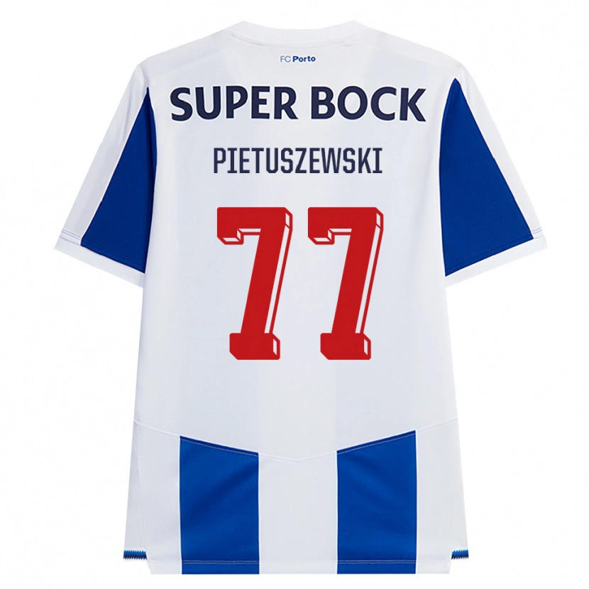 Danxen Kinderen Oskar Pietuszewski #77 Blauw Wit Rood Thuisshirt Thuistenue 2026/27 T-Shirt België