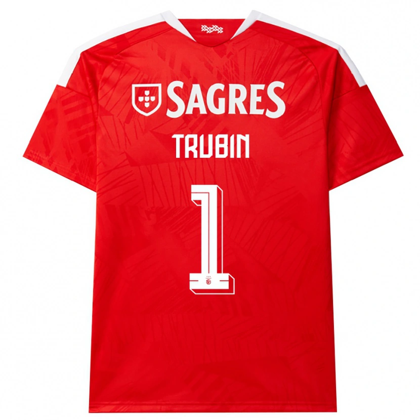 Danxen Kinderen Anatoliy Trubin #1 Rood Wit Geel Thuisshirt Thuistenue 2026/27 T-Shirt België