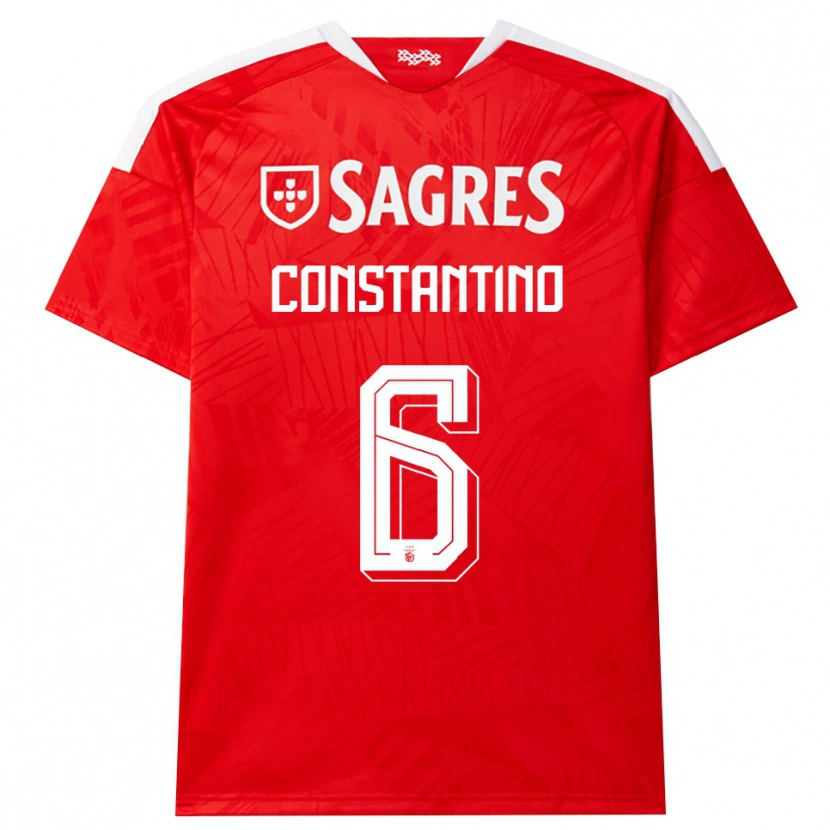 Danxen Kinderen Simão Constantino #6 Rood Wit Geel Thuisshirt Thuistenue 2026/27 T-Shirt België