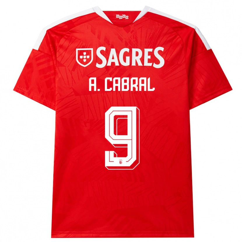 Danxen Kinderen Arthur Cabral #9 Rood Wit Geel Thuisshirt Thuistenue 2026/27 T-Shirt België