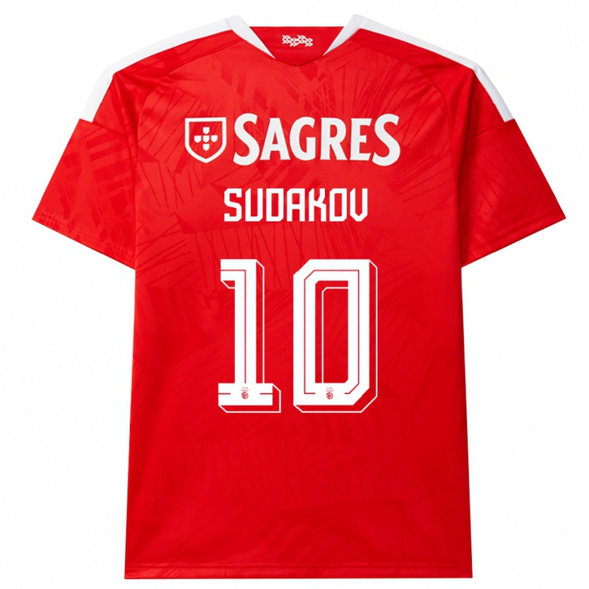 Danxen Kinderen Georgiy Sudakov #10 Rood Wit Geel Thuisshirt Thuistenue 2026/27 T-Shirt België