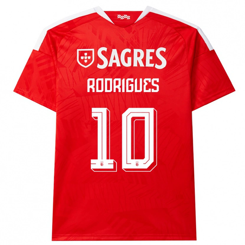 Danxen Kinderen Tiago Rodrigues #10 Rood Wit Geel Thuisshirt Thuistenue 2026/27 T-Shirt België
