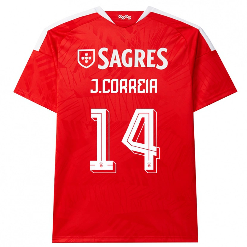 Danxen Kinderen Juvenal Correia #14 Rood Wit Geel Thuisshirt Thuistenue 2026/27 T-Shirt België